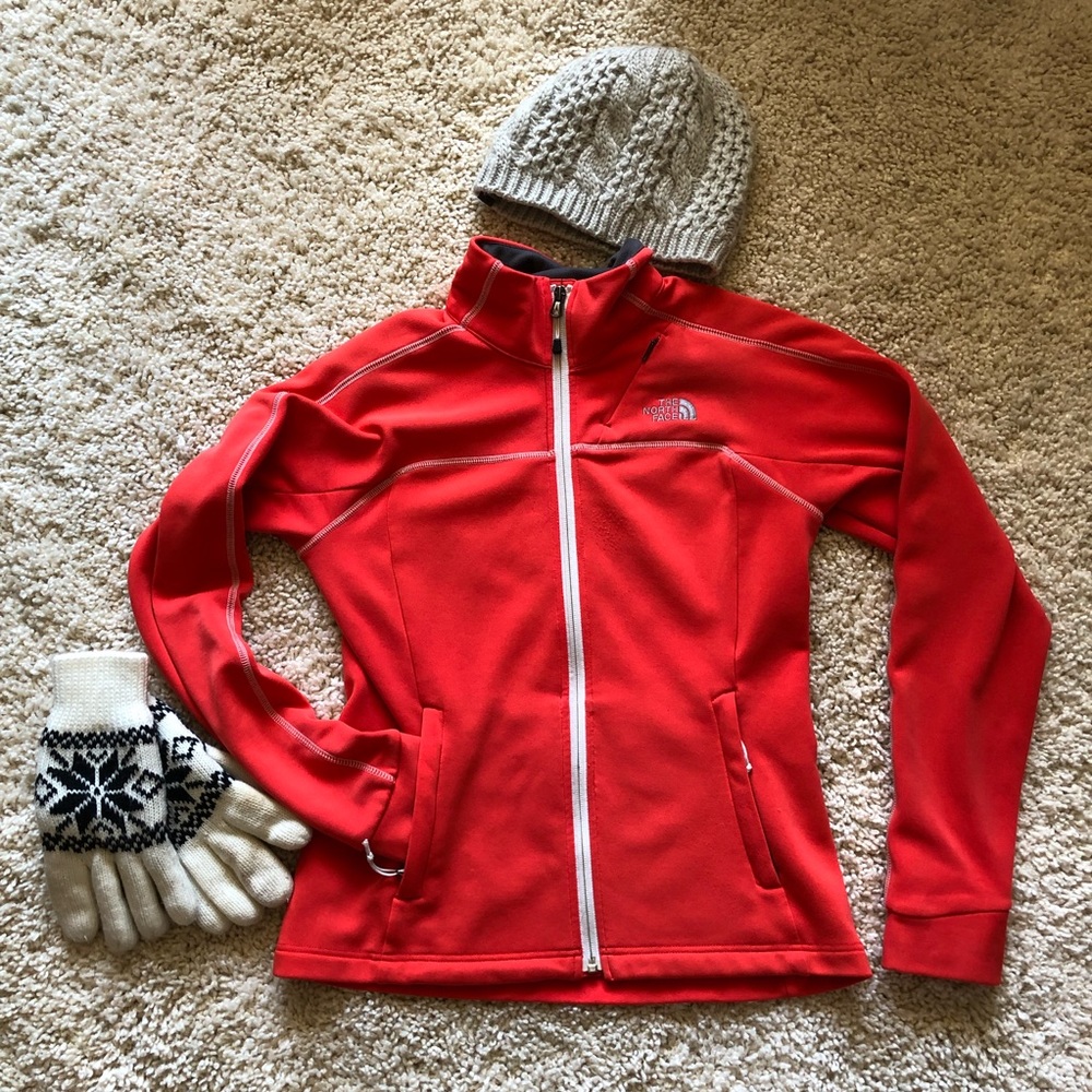 💥 Coral/Red North Face Full Zip Jacket